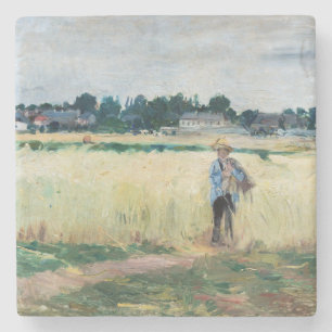 Berthe Morisot - Op Wheatfield in Gennevillier Stenen Onderzetter