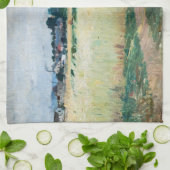 Berthe Morisot - Op Wheatfield in Gennevillier Theedoek (Gevouwen)