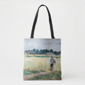 Berthe Morisot - Op Wheatfield in Gennevillier Tote Bag (Voorkant)