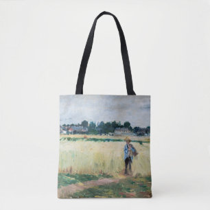 Berthe Morisot - Op Wheatfield in Gennevillier Tote Bag