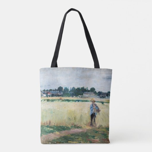 Berthe Morisot - Op Wheatfield in Gennevillier Tote Bag (Achterkant)