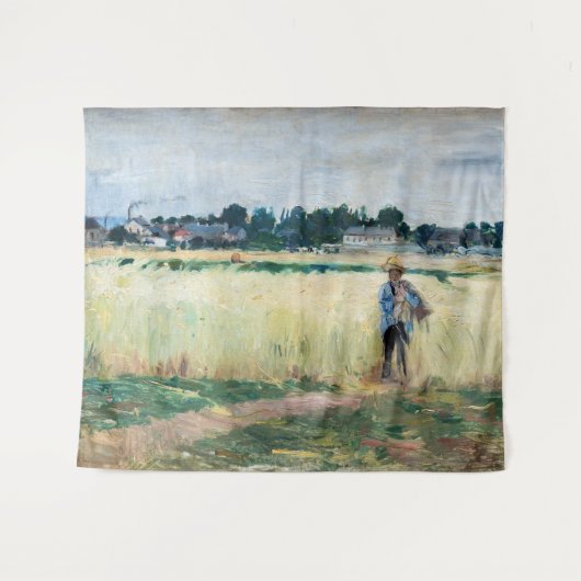 Berthe Morisot - Op Wheatfield in Gennevillier Wandkleed (Voorkant (horizontaal))