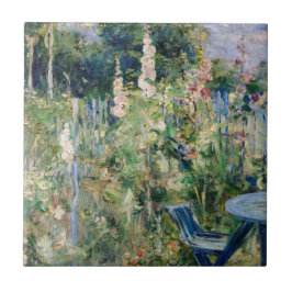 Berthe Morisot - Roses Tremieres Tegeltje