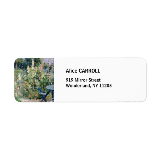 Berthe Morisot - Rozen Tremieres Etiket (Voorkant)