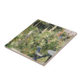 Berthe Morisot - Rozen Tremieres Hollyhocks 1884 Tegeltje (Zijkant)