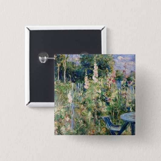Berthe Morisot - Rozen Tremieres Vierkante Button 5,1 Cm (Voorkant /achterkant)