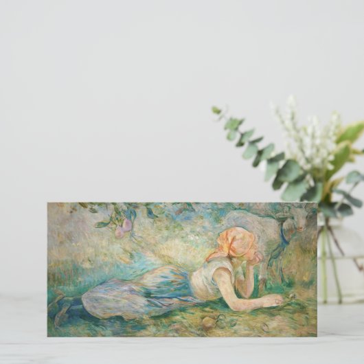 Berthe Morisot - Shepherdess Resting Bedankkaart (Staand voorkant)