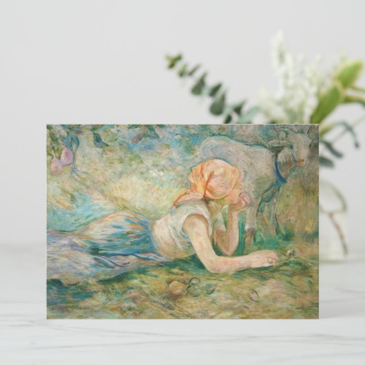 Berthe Morisot - Shepherdess Resting Kaart (Staand voorkant)
