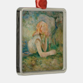 Berthe Morisot - Shepherdess Resting Metalen Ornament (Rechts)