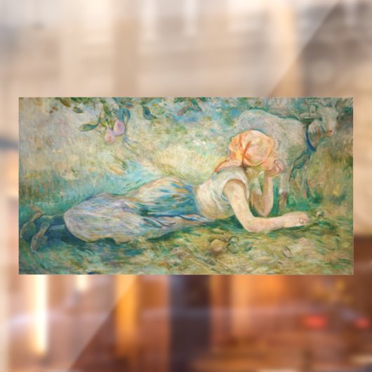 Berthe Morisot - Shepherdess Resting Raamsticker (Vel 2)