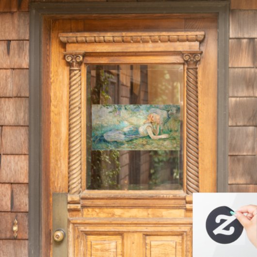 Berthe Morisot - Shepherdess Resting Raamsticker (Huis Deur)
