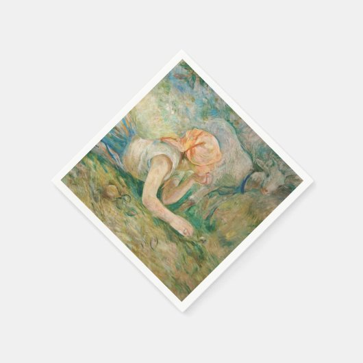 Berthe Morisot - Shepherdess Resting Servet (Hoek)