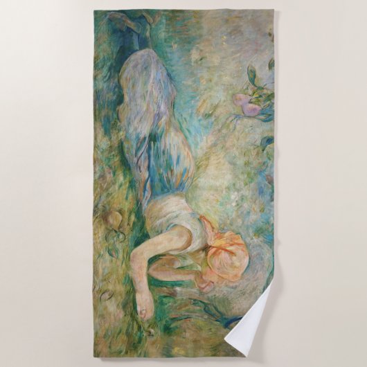 Berthe Morisot - Shepherdess Resting Strandlaken (Voorkant)