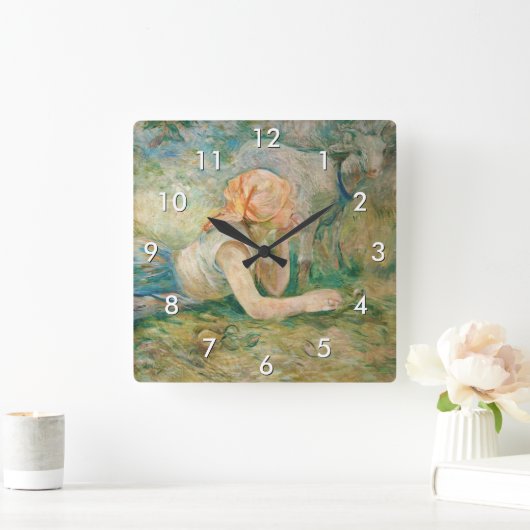 Berthe Morisot - Shepherdess Resting Vierkante Klok (Huis)