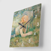 Berthe Morisot - Shepherdess Resting Vierkante Klok (Hoek)