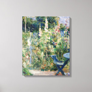 Berthe Morisot - Stockrozen Canvas Afdruk