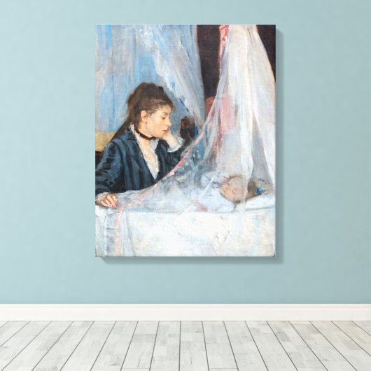 Berthe Morisot - The Cradle Canvas Afdruk (Insitu (Houten vloer))