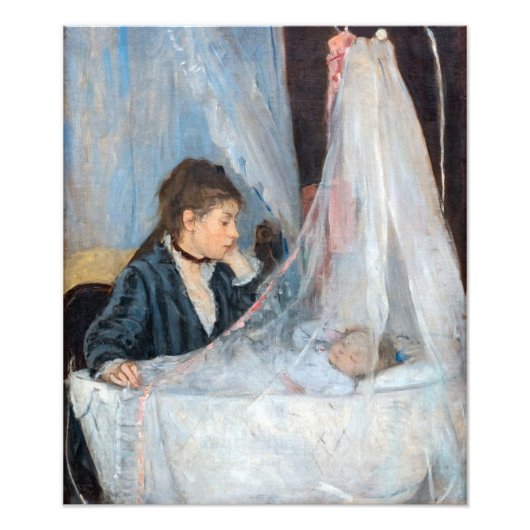 Berthe Morisot - The Cradle Foto Afdruk (Voorkant)