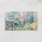 Berthe Morisot - The Garden at Bougival - QR Code Visitekaartje (Voorkant)
