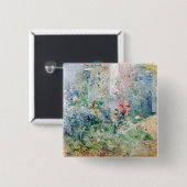Berthe Morisot - The Garden at Bougival Vierkante Button 5,1 Cm (Voorkant /achterkant)