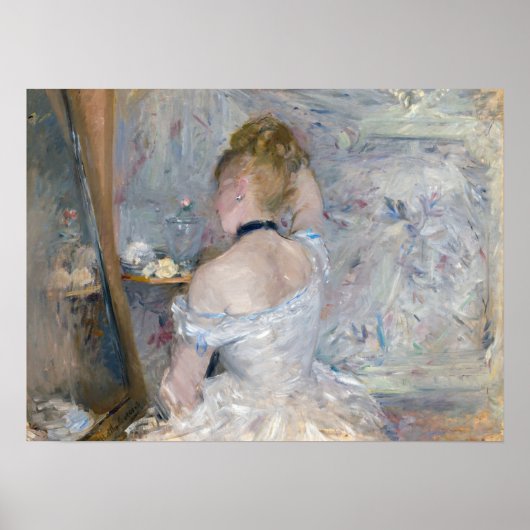 Berthe Morisot - Vrouw bij haar toilet Poster (Voorkant)