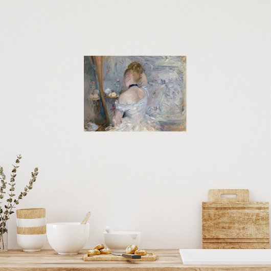 Berthe Morisot - Vrouw bij haar toilet Poster (Keuken)