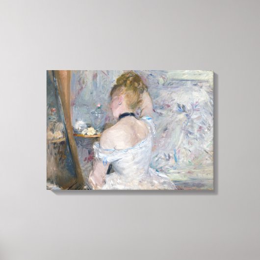 Berthe Morisot - Vrouw bij Haar Toilette Canvas Afdruk (Voorkant)