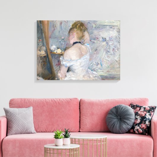 Berthe Morisot - Vrouw bij Haar Toilette Canvas Afdruk (Insitu (Woonkamer))