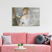 Berthe Morisot - Vrouw bij Haar Toilette Canvas Afdruk (Insitu (Woonkamer))