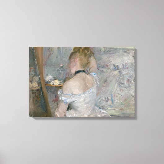 Berthe Morisot - Vrouw bij Haar Toilette Canvas Afdruk (Voorkant)