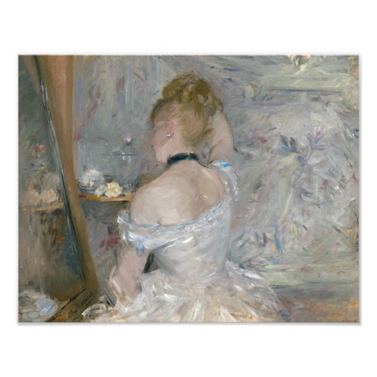 Berthe Morisot - Vrouw bij Haar Toilette Foto Afdruk (Voorkant)