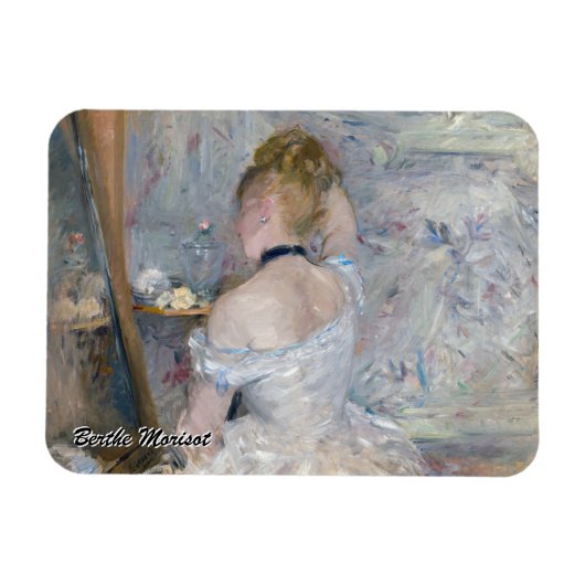 Berthe Morisot - Vrouw bij Haar Toilette Magneet (Horizontaal)