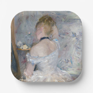 Berthe Morisot - Vrouw bij Haar Toilette Papieren Bordje