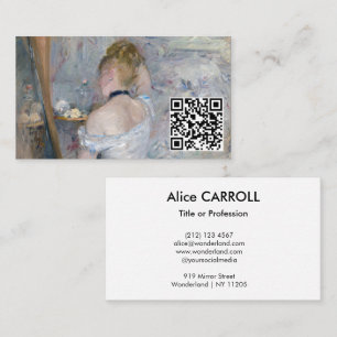 Berthe Morisot - Vrouw bij haar Toilette - QR-code Visitekaartje