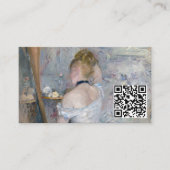 Berthe Morisot - Vrouw bij haar Toilette - QR-code Visitekaartje (Voorkant)