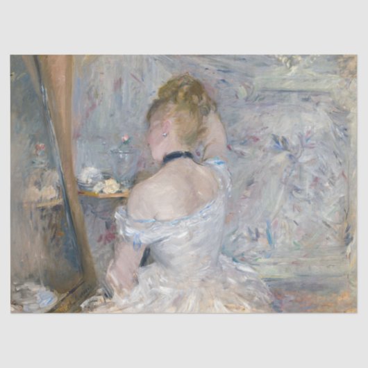 Berthe Morisot - Vrouw bij Haar Toilette Tissuepapier (Voorkant)