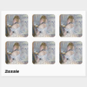 Berthe Morisot - Vrouw bij Haar Toilette Vierkante Sticker (Vel)