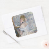 Berthe Morisot - Vrouw bij Haar Toilette Vierkante Sticker (Envelop)