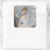 Berthe Morisot - Vrouw bij Haar Toilette Vierkante Sticker (Tas)