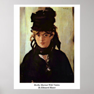 Berthe Morisot with Violets van Edouard Manet Poster