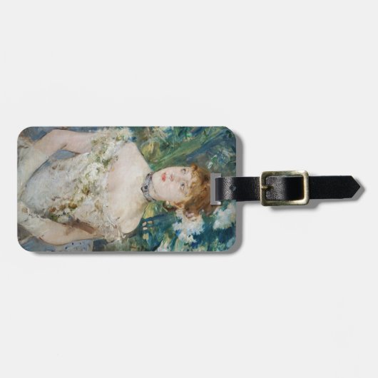 Berthe Morisot - Young Girl in a Ball Gown Bagagelabel (Voorkant horizontaal)