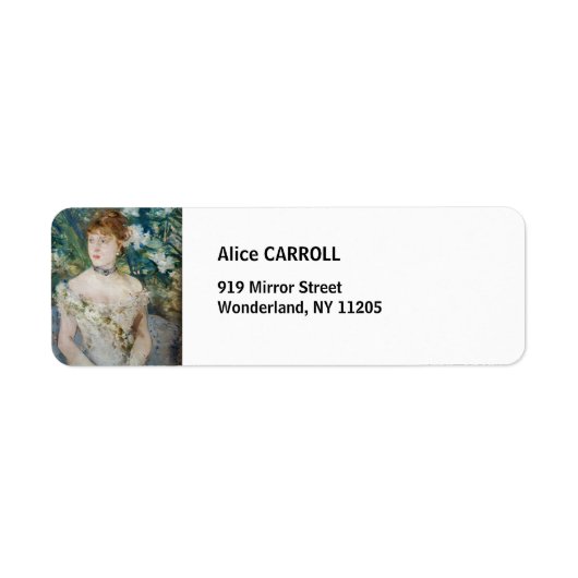 Berthe Morisot - Young Girl in a Ball Gown Etiket (Voorkant)