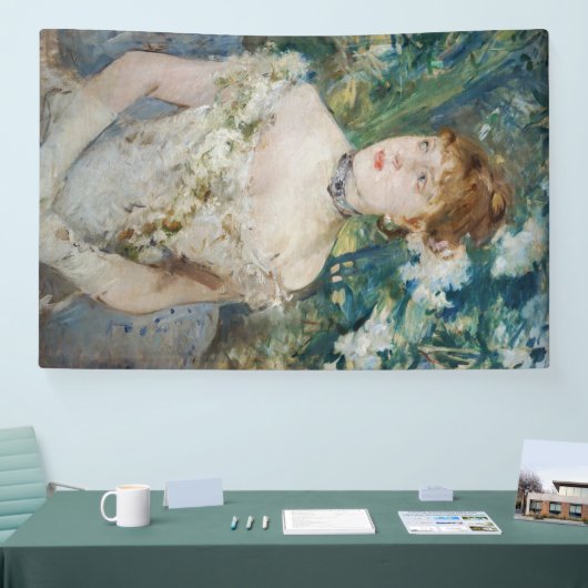 Berthe Morisot - Young Girl in a Ball Gown Spandoek (Beurs)