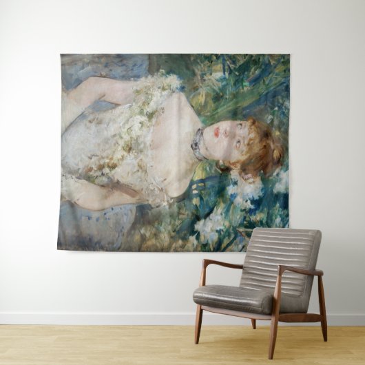 Berthe Morisot - Young Girl in a Ball Gown Wandkleed (In Situ (horizontaal))