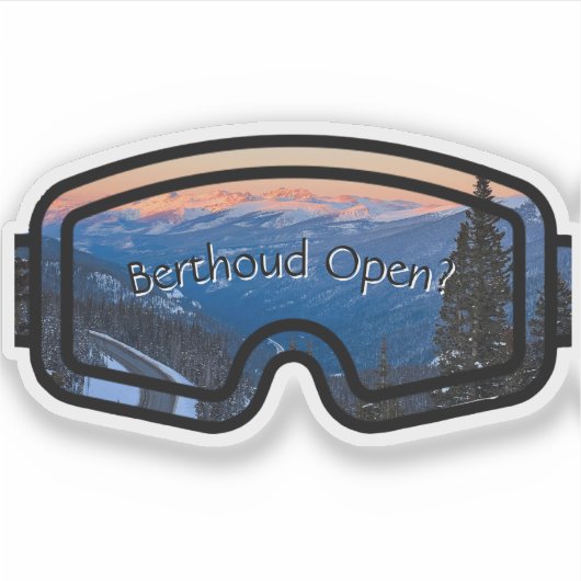 Berthoud Open Custom-Cut Vinyl Sticker (Voorkant)