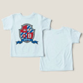 Bertie jongens B naam & betekenis ridders schild (Ontwerp Voorkant & Achterkant)