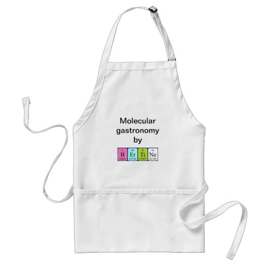Bertine periodieke table name apron standaard schort (Voorkant)