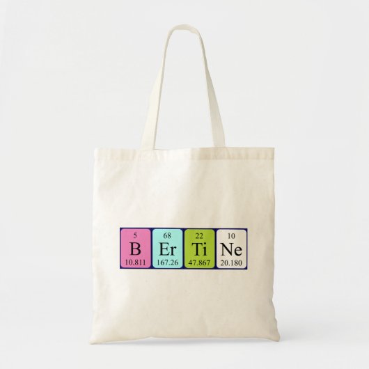 Bertine periodieke table name canvas tas (Voorkant)