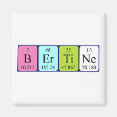 Bertine periodieke table name magnet (Voorkant)