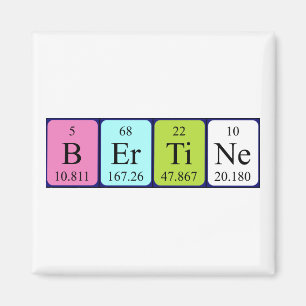 Bertine periodieke table name magnet